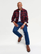 Pegasus Long Sleeve Check Shirt - Red