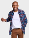 Pegasus Cotton Flannel Check Shirt - Burgundy