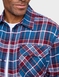 Pegasus Cotton Flannel Check Shirt - Burgundy