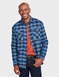 Pegasus Cotton Flannel Check Shirt - Navy