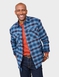 Pegasus Cotton Flannel Check Shirt - Navy