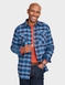 Pegasus Cotton Flannel Check Shirt - Navy