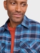 Pegasus Cotton Flannel Check Shirt - Navy