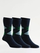 HJ Hall Diabetic 3 Pack Argyle Socks - Navy