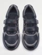 Truflex Touch Fasten Wide Fit Trainer - Black