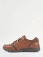 Truflex Touch Fasten Wide Fit Trainer - Brown