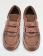 Truflex Touch Fasten Wide Fit Trainer - Brown