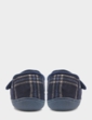 Totes Wide Fit Wool Blend Touch Fasten Slipper - Navy