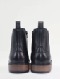 Pegasus Leather Wide Fit Chelsea Boot With Side Zip - Black
