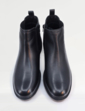 Pegasus Leather Wide Fit Chelsea Boot With Side Zip - Black