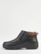 Pegasus Leather Wide Fit Waterproof Twin Zip Boot - Black