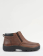 Pegasus Leather Wide Fit Waterproof Twin Zip Boot - Brown