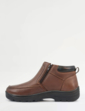 Pegasus Leather Wide Fit Waterproof Twin Zip Boot - Brown