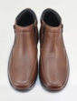 Pegasus Leather Wide Fit Waterproof Twin Zip Boot - Brown