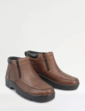 Pegasus Leather Wide Fit Waterproof Twin Zip Boot - Brown