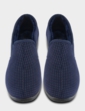 Dr Keller Wide Fit Fleece Lined Slipper - Navy