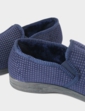 Dr Keller Wide Fit Fleece Lined Slipper - Navy