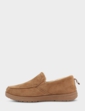 Faux Suede Fleece Lined Slipper - Tan