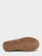 Faux Suede Fleece Lined Slipper - Tan