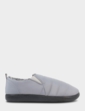 Dr Keller Fleece Lined Wide Fit Slipper - Grey