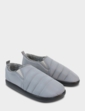 Dr Keller Fleece Lined Wide Fit Slipper - Grey