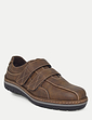 Pegasus Touch Fasten Wide Fit Shoe - Brown