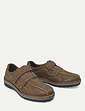 Pegasus Touch Fasten Wide Fit Shoe - Brown