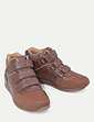 Pegasus Wide Fit Triple Touch Fasten Boot - Brown