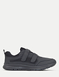 Pegasus Touch Fasten Wide Fit Trainer - Black