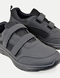 Pegasus Touch Fasten Wide Fit Trainer - Black