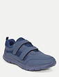 Pegasus Touch Fasten Wide Fit Trainer - Navy