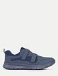 Pegasus Touch Fasten Wide Fit Trainer - Navy