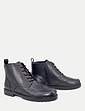 Pegasus Leather Wide G Fit Fleece Lined Brogue With Zip - Black