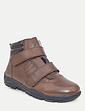 Pegasus Waterproof Leather Sherpa Lined Touch Fasten Boot - Brown