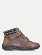 Pegasus Waterproof Leather Sherpa Lined Touch Fasten Boot - Brown