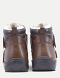 Pegasus Waterproof Leather Sherpa Lined Touch Fasten Boot - Brown