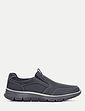 Dr Keller Wide Fit Slip On Trainer Shoe - Black