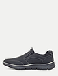 Dr Keller Wide Fit Slip On Trainer Shoe - Black