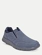 Dr Keller Wide Fit Slip On Trainer Shoe - Navy