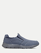 Dr Keller Wide Fit Slip On Trainer Shoe - Navy