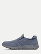 Dr Keller Wide Fit Slip On Trainer Shoe - Navy