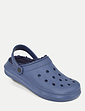 Fleece Lined Wide Fit Clog - Navy