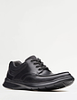 Clarks Cotrell Edge Wide H Fit Leather Shoes - Black