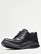 Clarks Cotrell Edge Wide H Fit Leather Shoes - Black