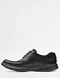 Clarks Cotrell Edge Wide H Fit Leather Shoes - Black