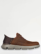 Skechers Leather Wide Fit Sip In Shoe - Brown