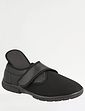 DB Shoes Extra Wide Touch Fasten Stretch House Shoes - Black