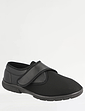 DB Shoes Extra Wide Touch Fasten Stretch House Shoes - Black