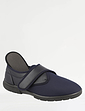 DB Shoes Extra Wide Touch Fasten Stretch House Shoes - Navy