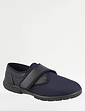 DB Shoes Extra Wide Touch Fasten Stretch House Shoes - Navy